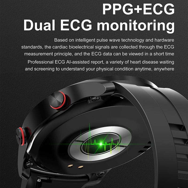 ECG+PPG Bluetooth Вызов Смарт  – обзор и цена Industrial Laser Temperature