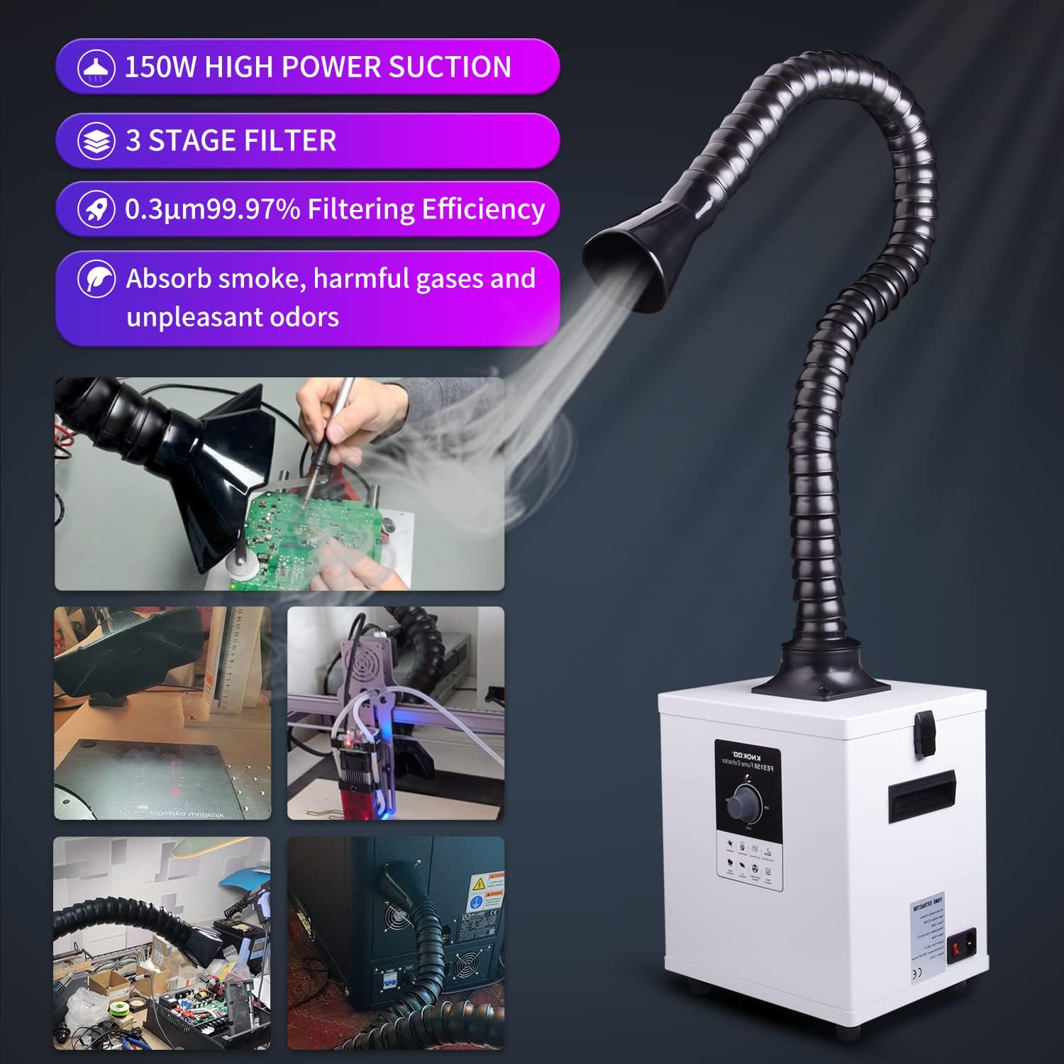 Промышленный лазерный пылеулов – обзор и цена Industrial Laser Fume Extractor